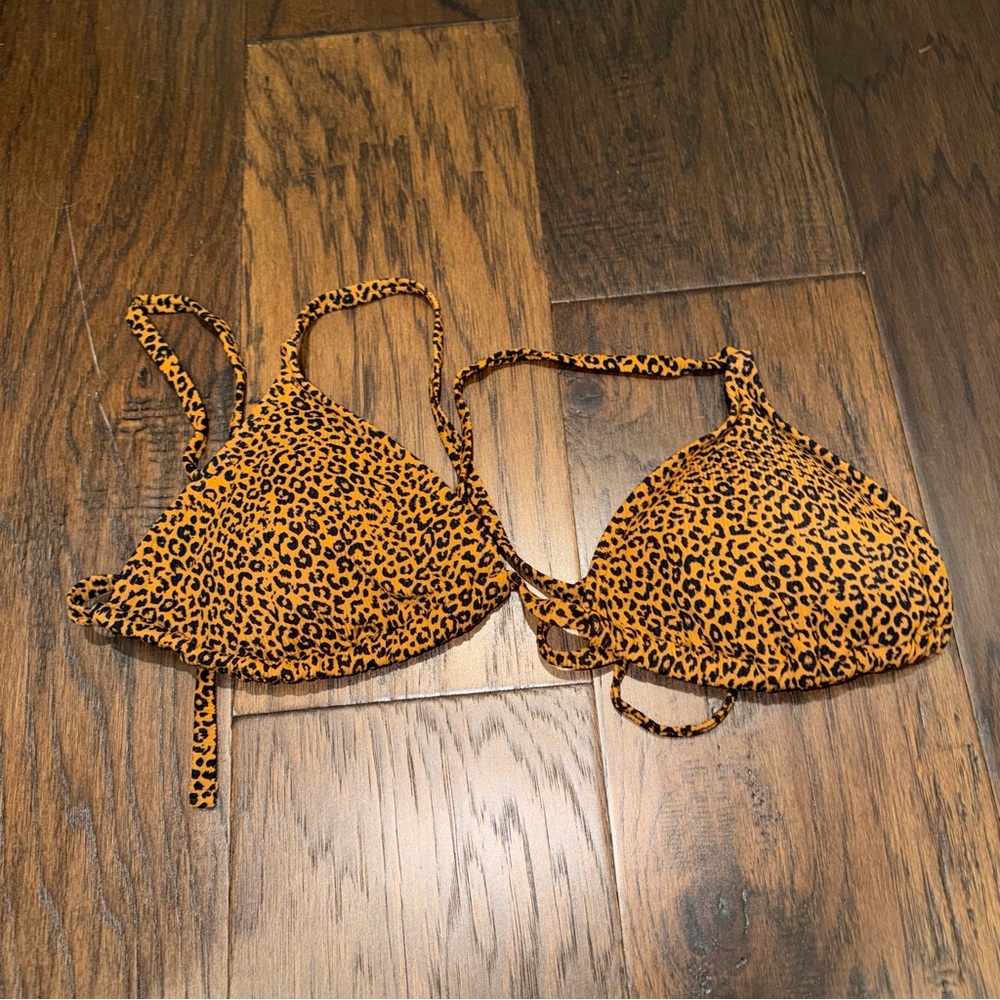 Animal print swim top
